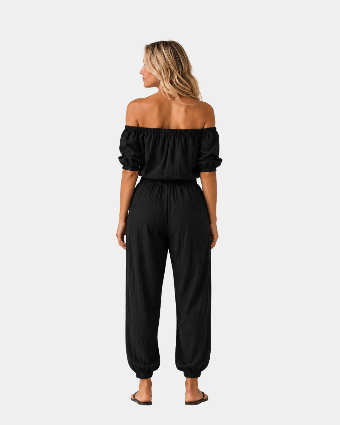 Brunissonne | Sleeveless Off-the-Shoulder Jumpsuit