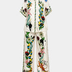 Anastaise | Satin-effect shirt and trousers set