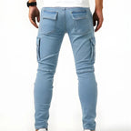 Denim | Elastic Cargo Trousers