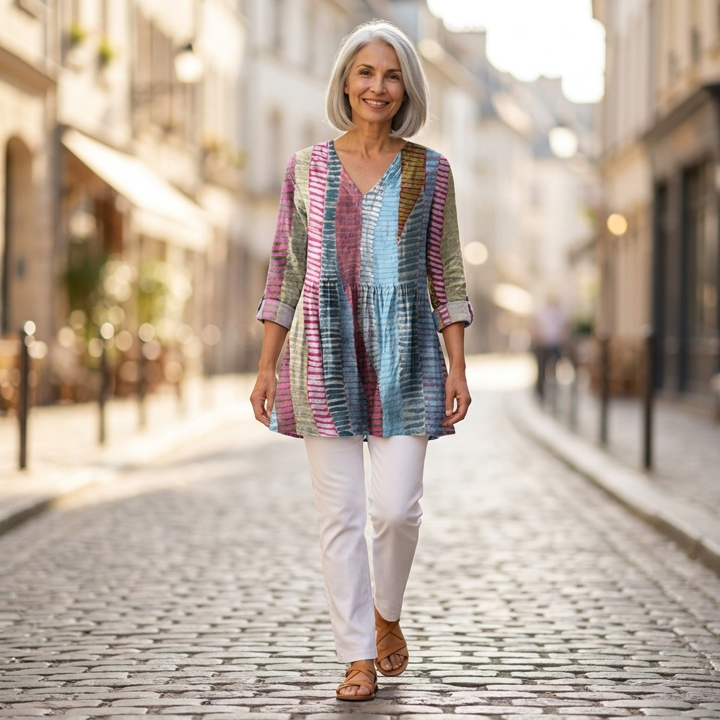 Noa | Long Printed Blouse