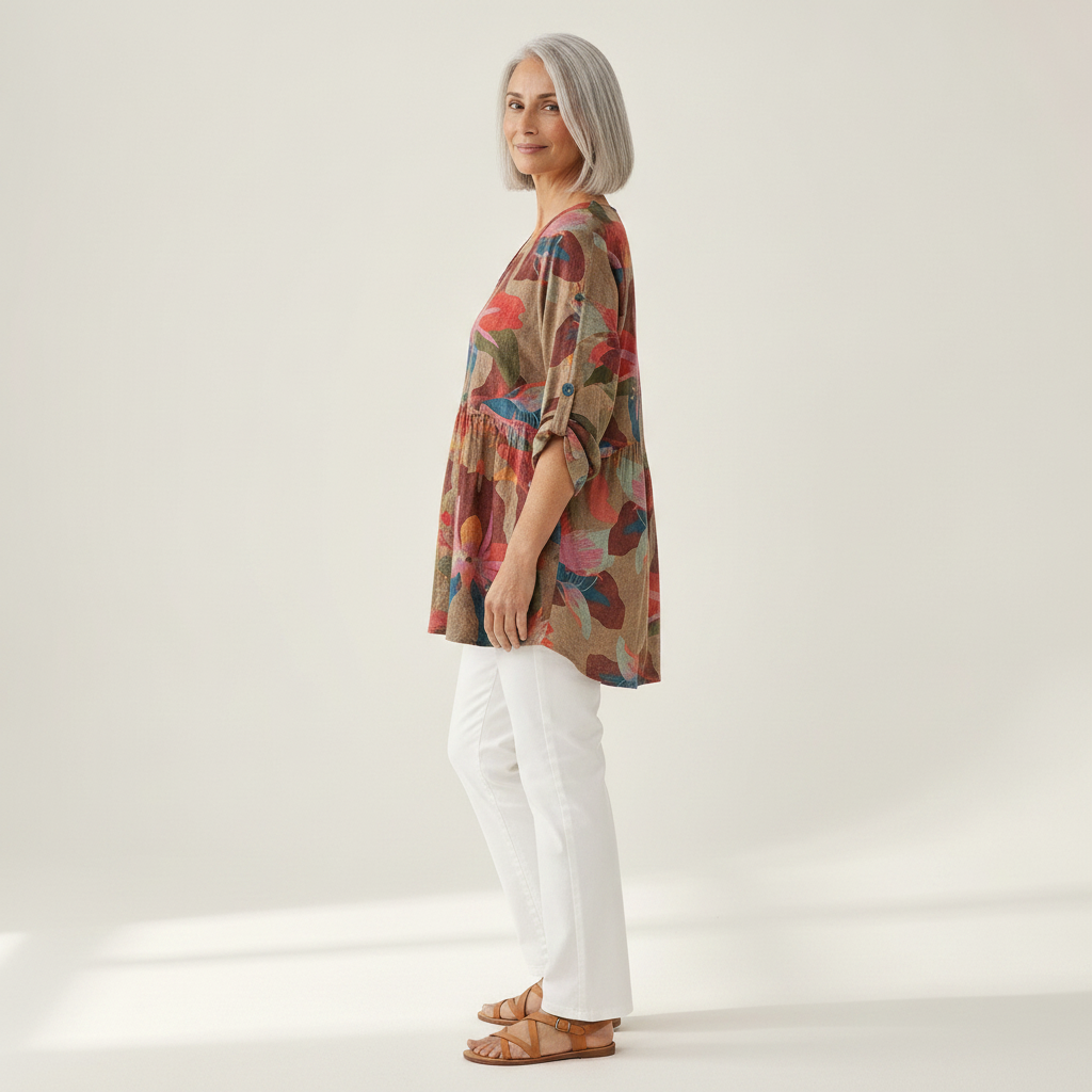 Alina | Long Printed Blouse