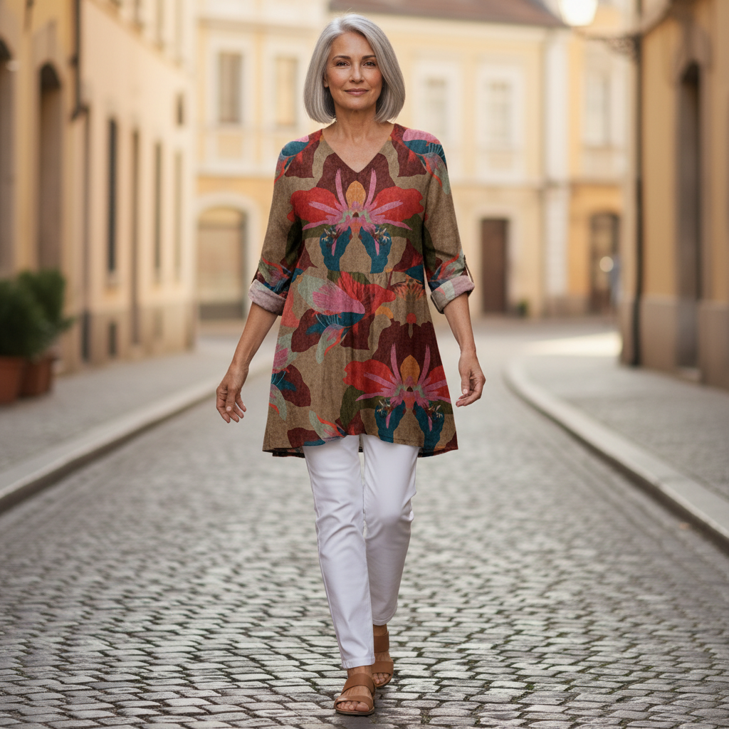 Alina | Long Printed Blouse