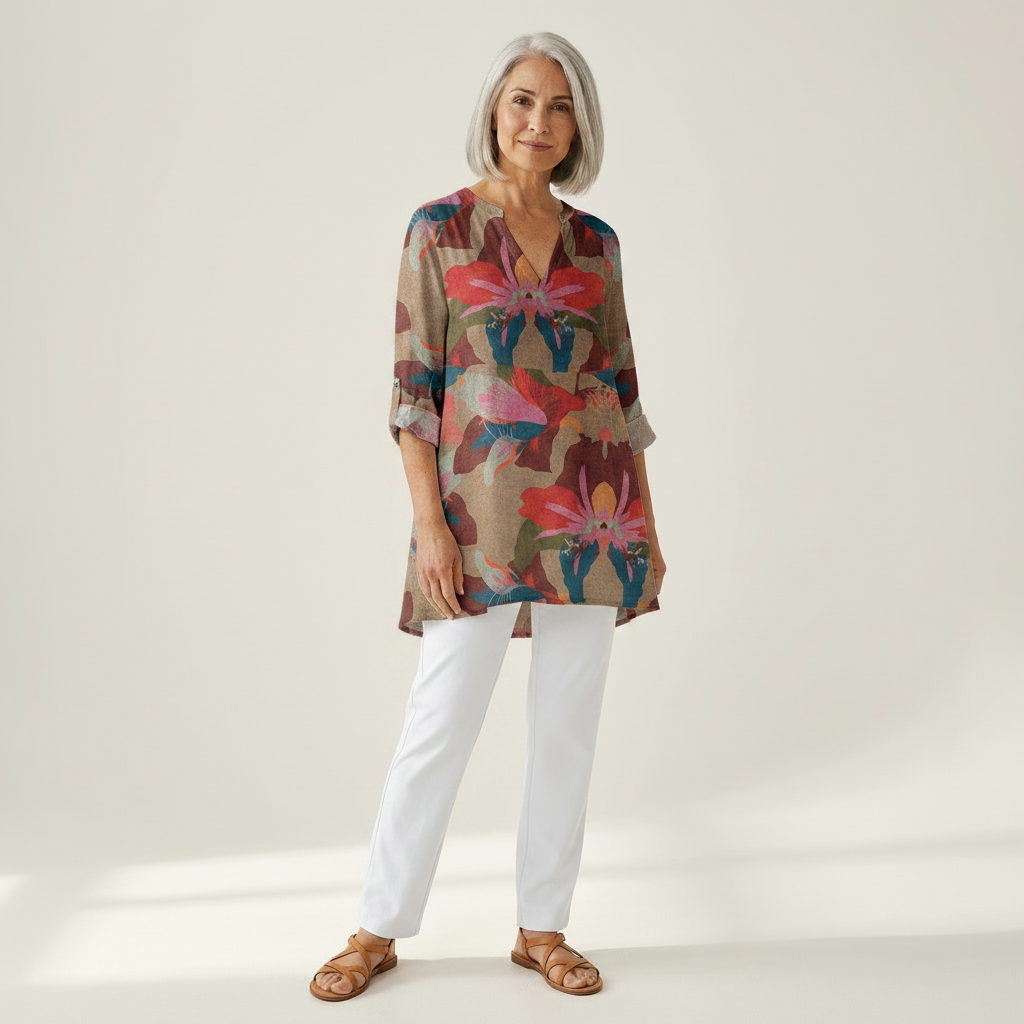 Alina | Long Printed Blouse