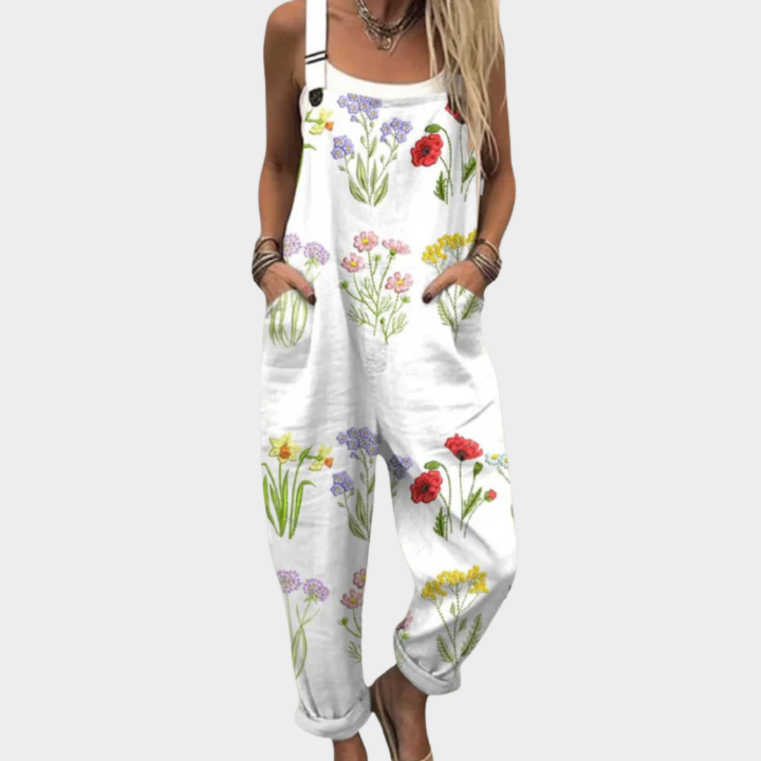 Clémence | Bright Delicate Country Floral Jumpsuit