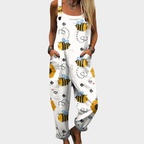 Victoire | Bright Country Bee-Print Jumpsuit