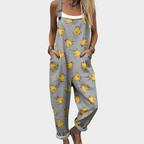 Élodie | Playful Hen-Print Jumpsuit