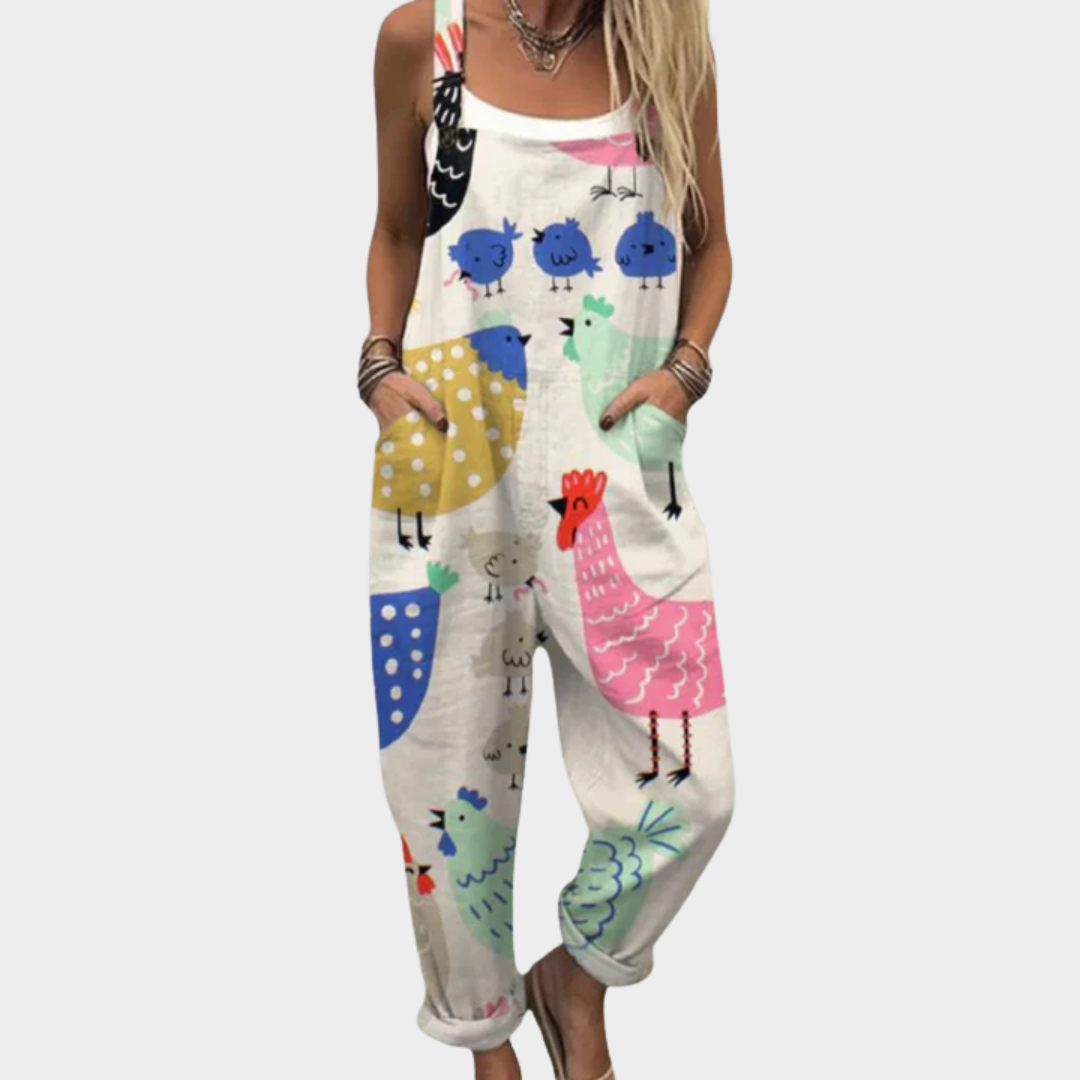 Marianne | Fresh Playful Bohemian-Print Jumpsuit