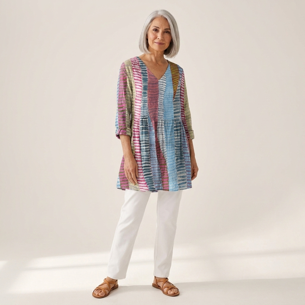 Noa | Long Printed Blouse
