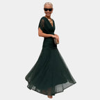 Nina | Floral V-Neck Maxi Dress