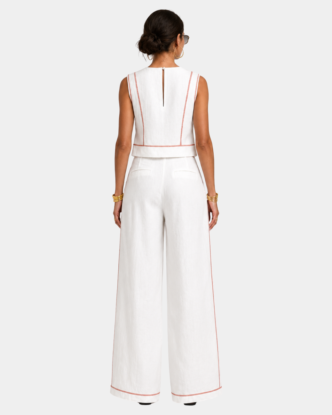 Aymone | Modern design trouser suit and blouse set