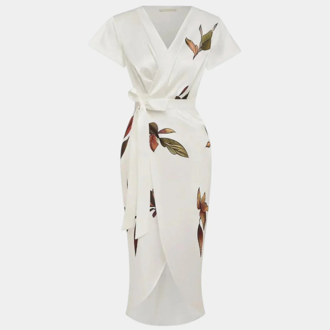 Agathe | Elegant wrap dress with floral print