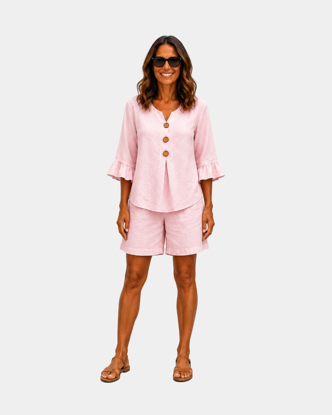 Auberte | Shorts and Blouse Set