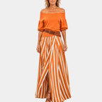 Étiennette | Mediterranean-style blouse and skirt set