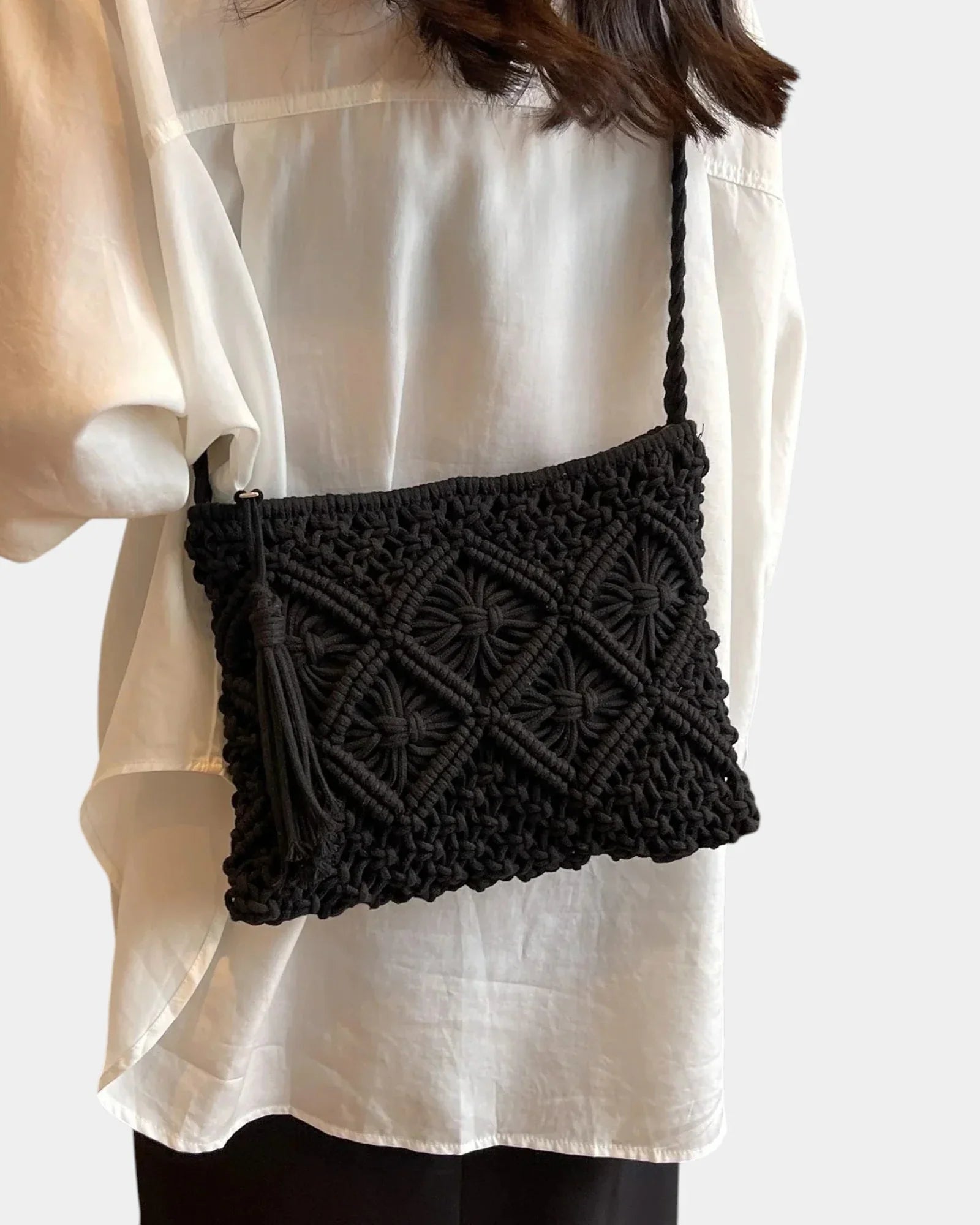 Patricia | Woven-effect shoulder bag