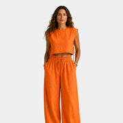 Tangerine Ribbed Set