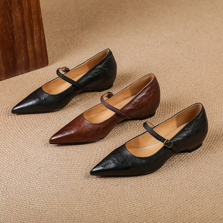 Joria | Women's Pointed-Toe Mary Jane Court Shoes