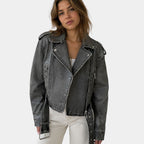Ambrésia | Veste en simili cuir lavé pour femmes