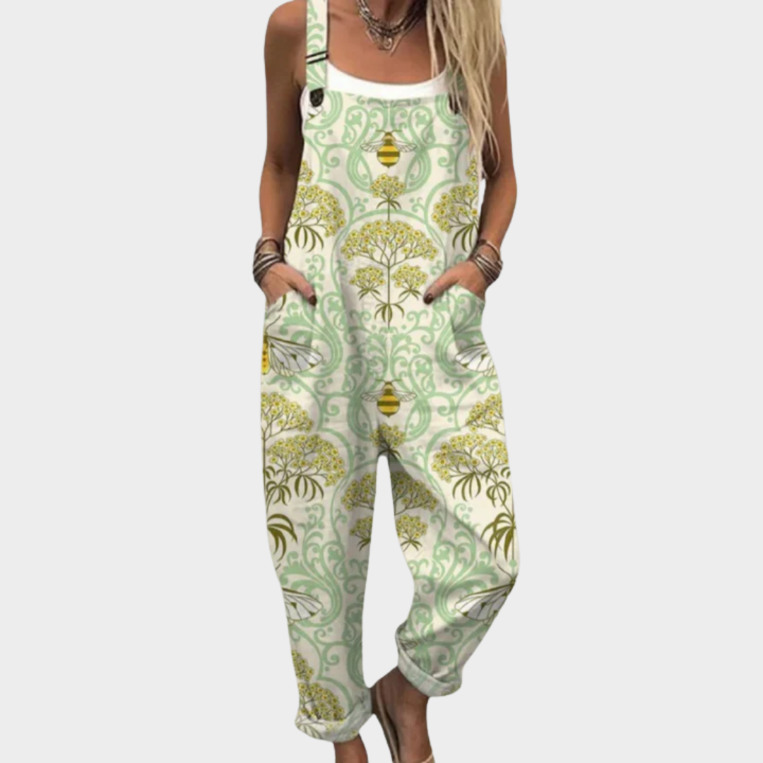 Jasmine | Harmonious Floral Arabesque Jumpsuit