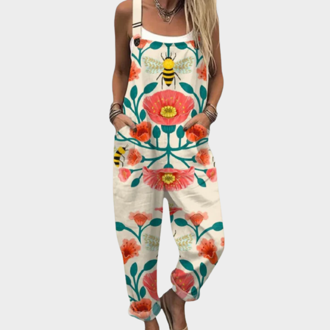 Amandine | Bright Calming Floral Jumpsuit