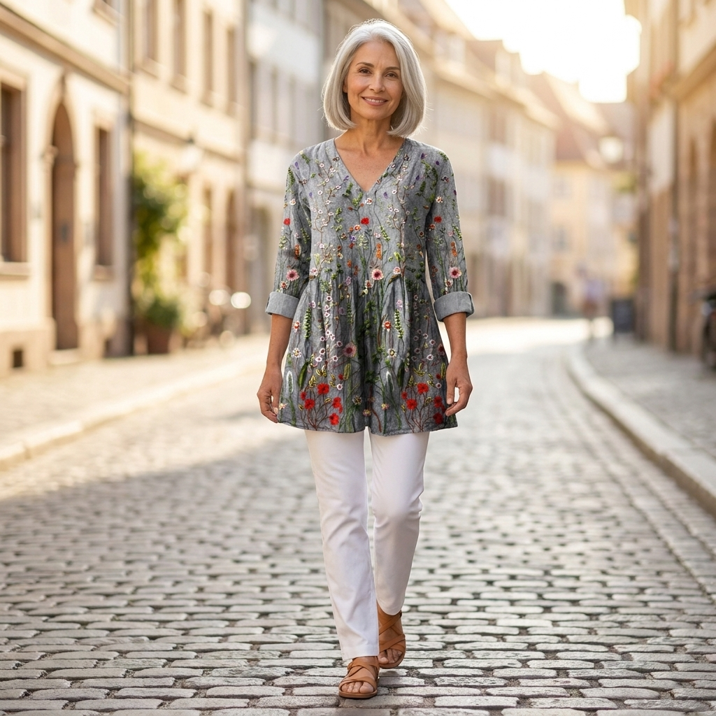 Sloane | Long Printed Blouse