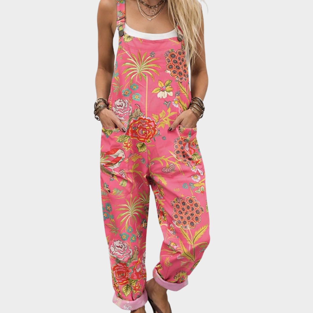 Isaline | Vibrant Tropical Floral Jumpsuit