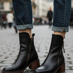Valorine | Black Leather Boots