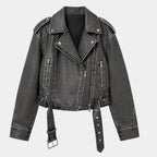 Ambrésia | Veste en simili cuir lavé pour femmes