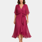 Carmen | Chiffon Dress with V-Neck
