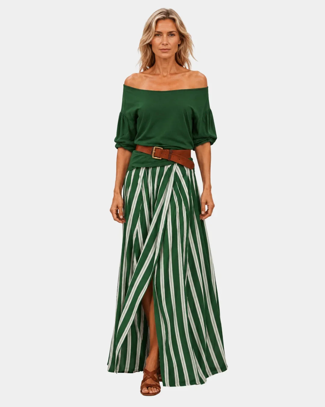 Étiennette | Mediterranean-style blouse and skirt set