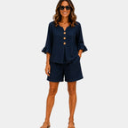Auberte | Shorts and Blouse Set