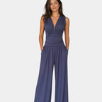 Sultana | Chic Wide-Leg Sleeveless Jumpsuit