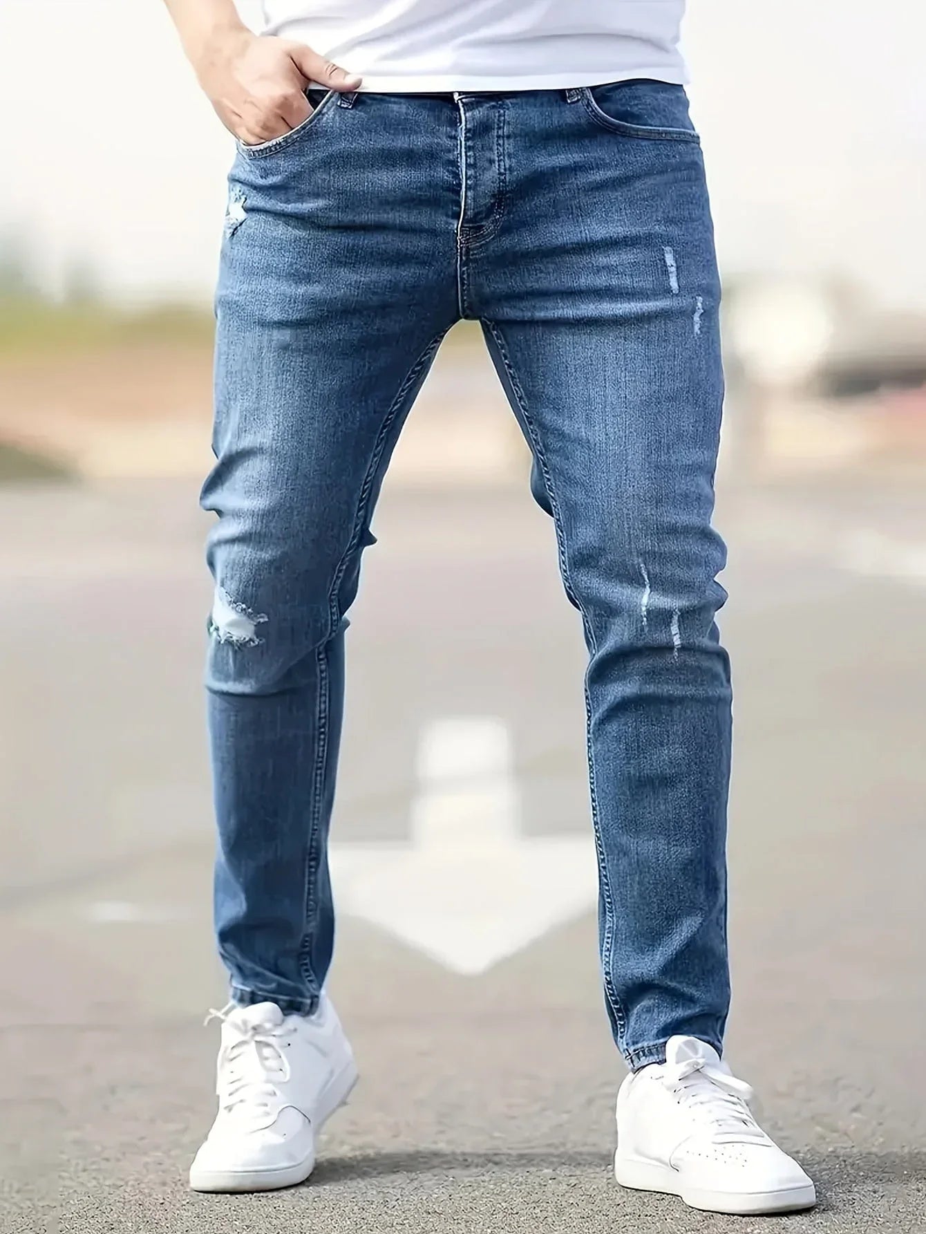 Alex | Trendy Ripped Slim Jeans
