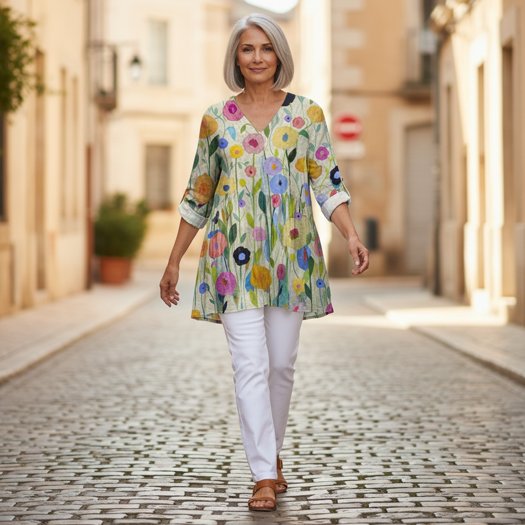 Remi | Long Printed Blouse