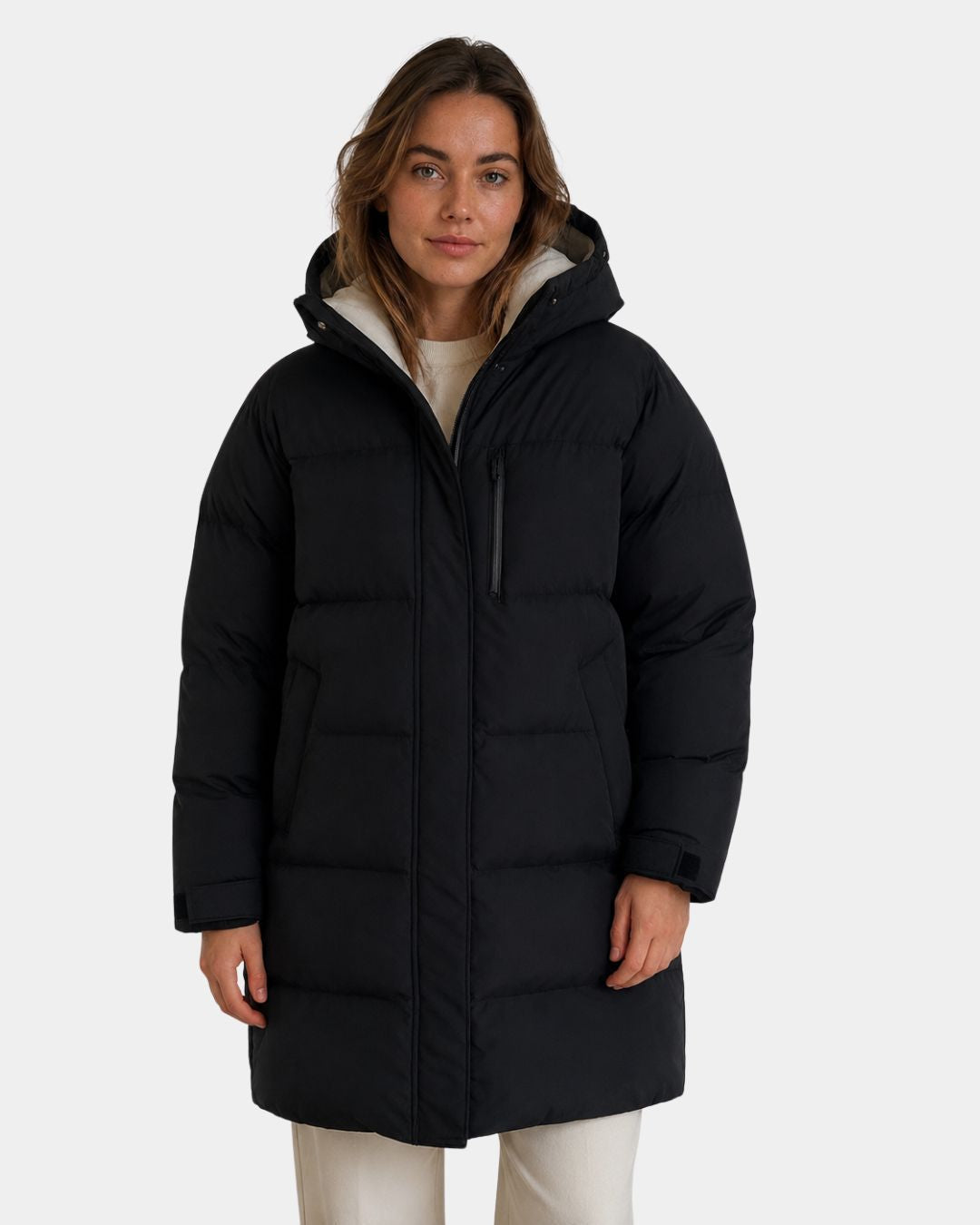 Dorélie | Manteau long matelassé à capuche
