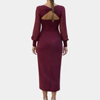 Lucie | Wrap Midi Dress with Sleeves