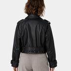 Aigline | Veste trench courte en faux cuir
