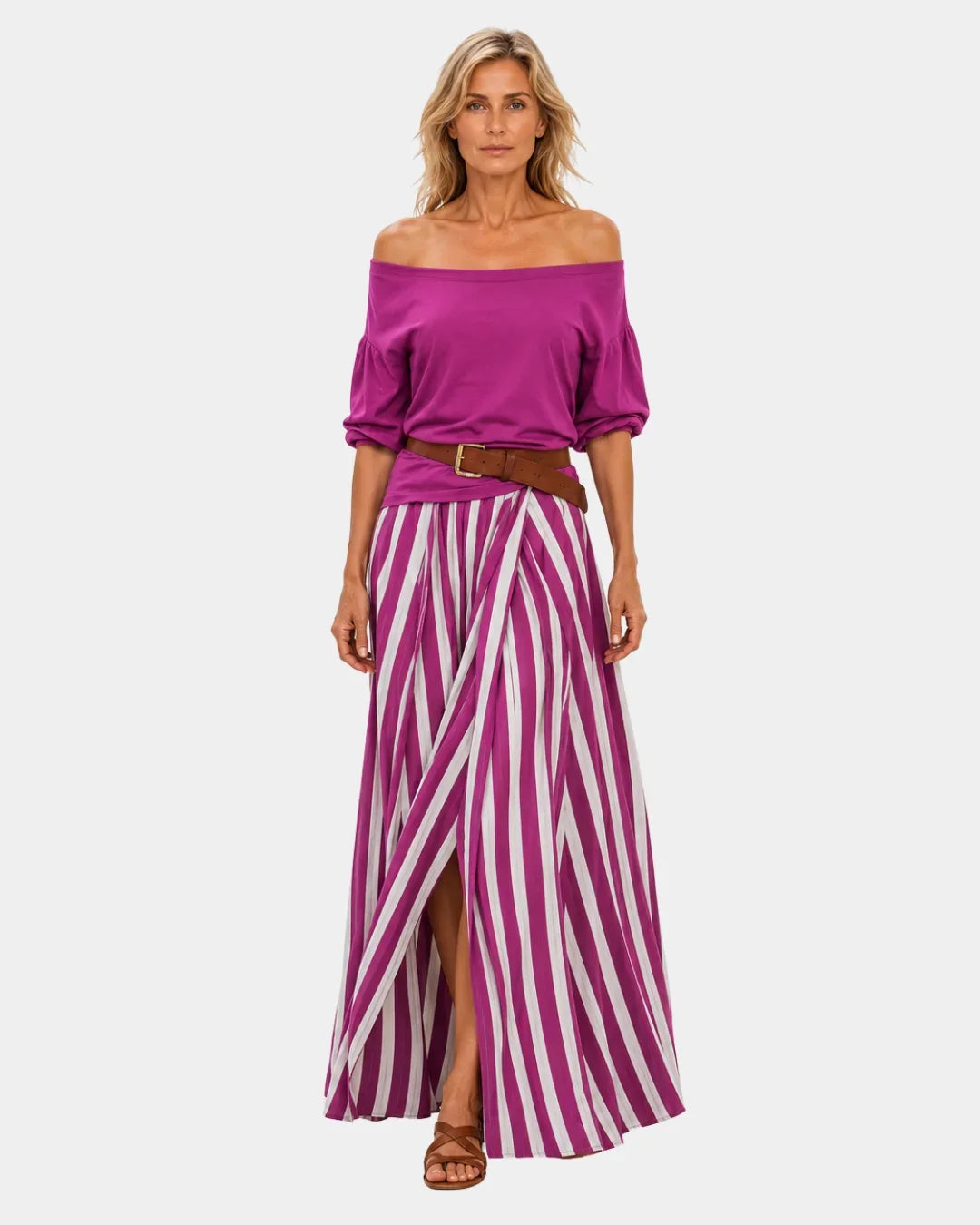 Étiennette | Mediterranean-style blouse and skirt set