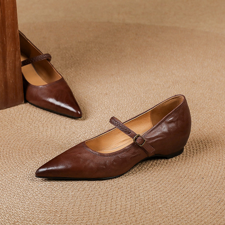 Joria | Women's Pointed-Toe Mary Jane Court Shoes