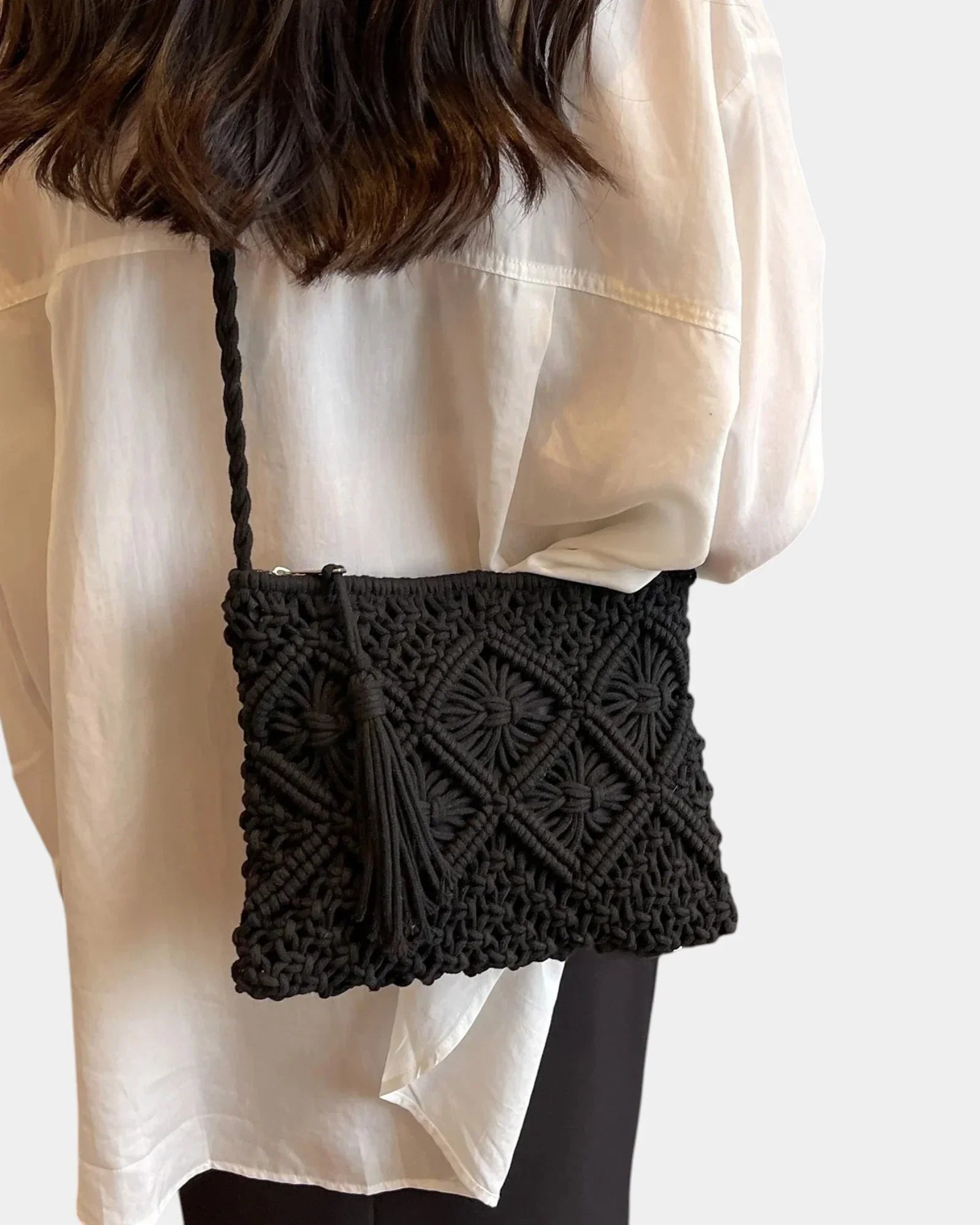 Patricia | Woven-effect shoulder bag