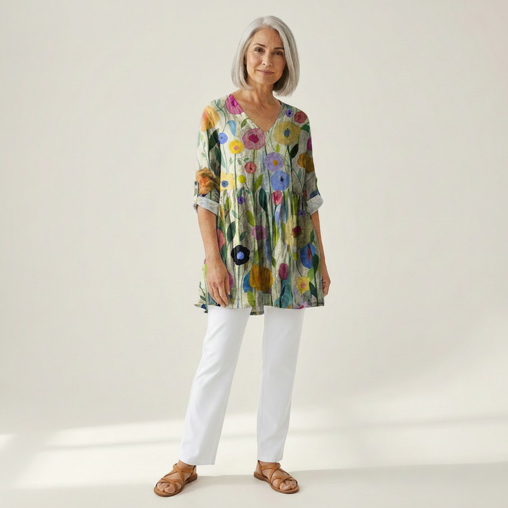 Remi | Long Printed Blouse