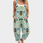 Maëlys | Botanical Bee-Print Jumpsuit
