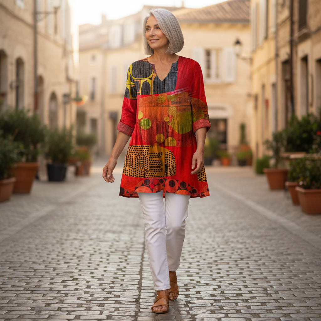 Skylar | Long Printed Blouse