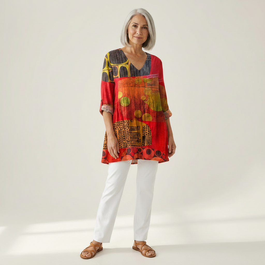 Skylar | Long Printed Blouse