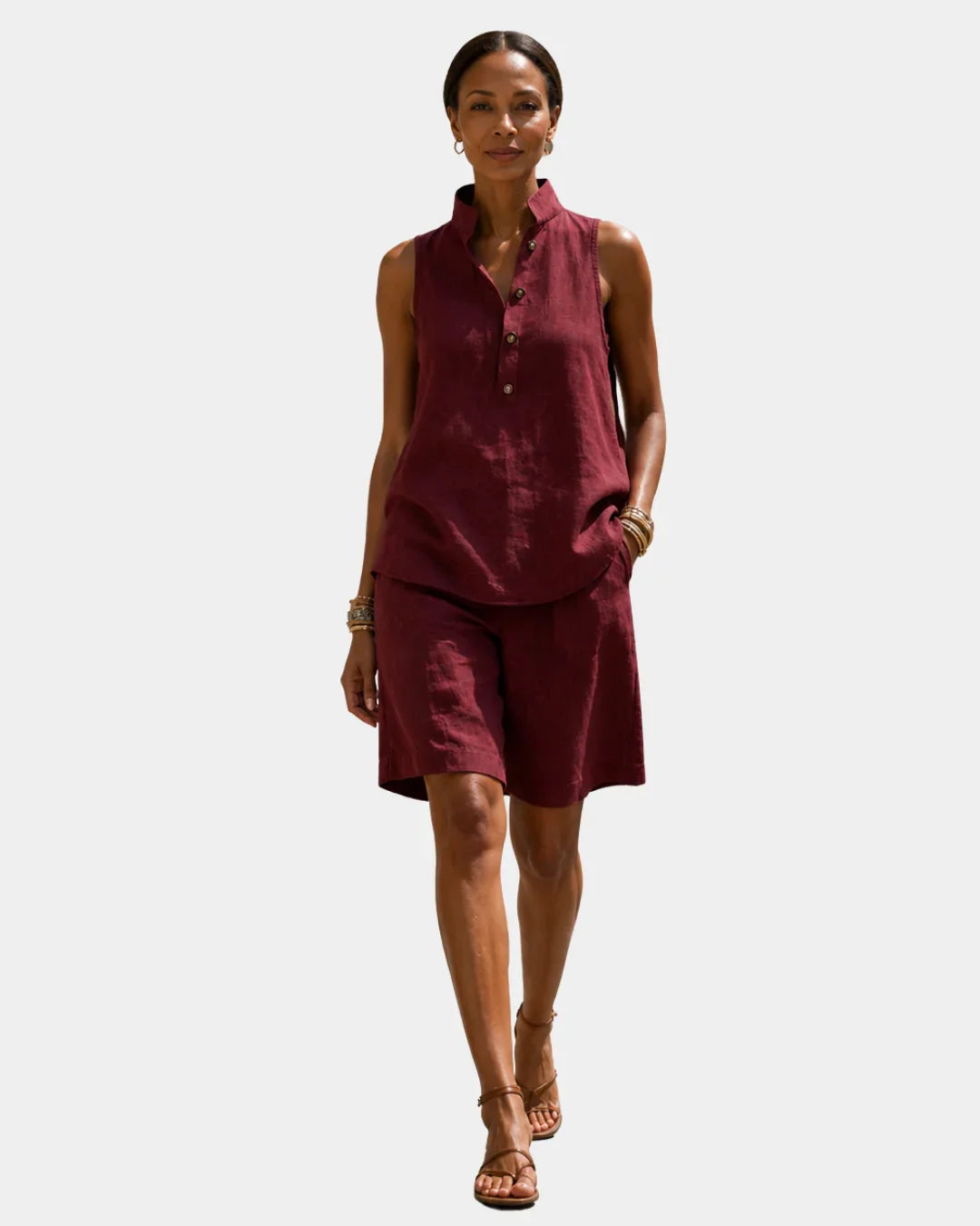 Mélior | Sleeveless Summer Set with Shorts