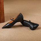 Joria | Women's Pointed-Toe Mary Jane Court Shoes