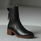 Valorine | Black Leather Boots