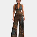 Guénola | Pleated print jumpsuit