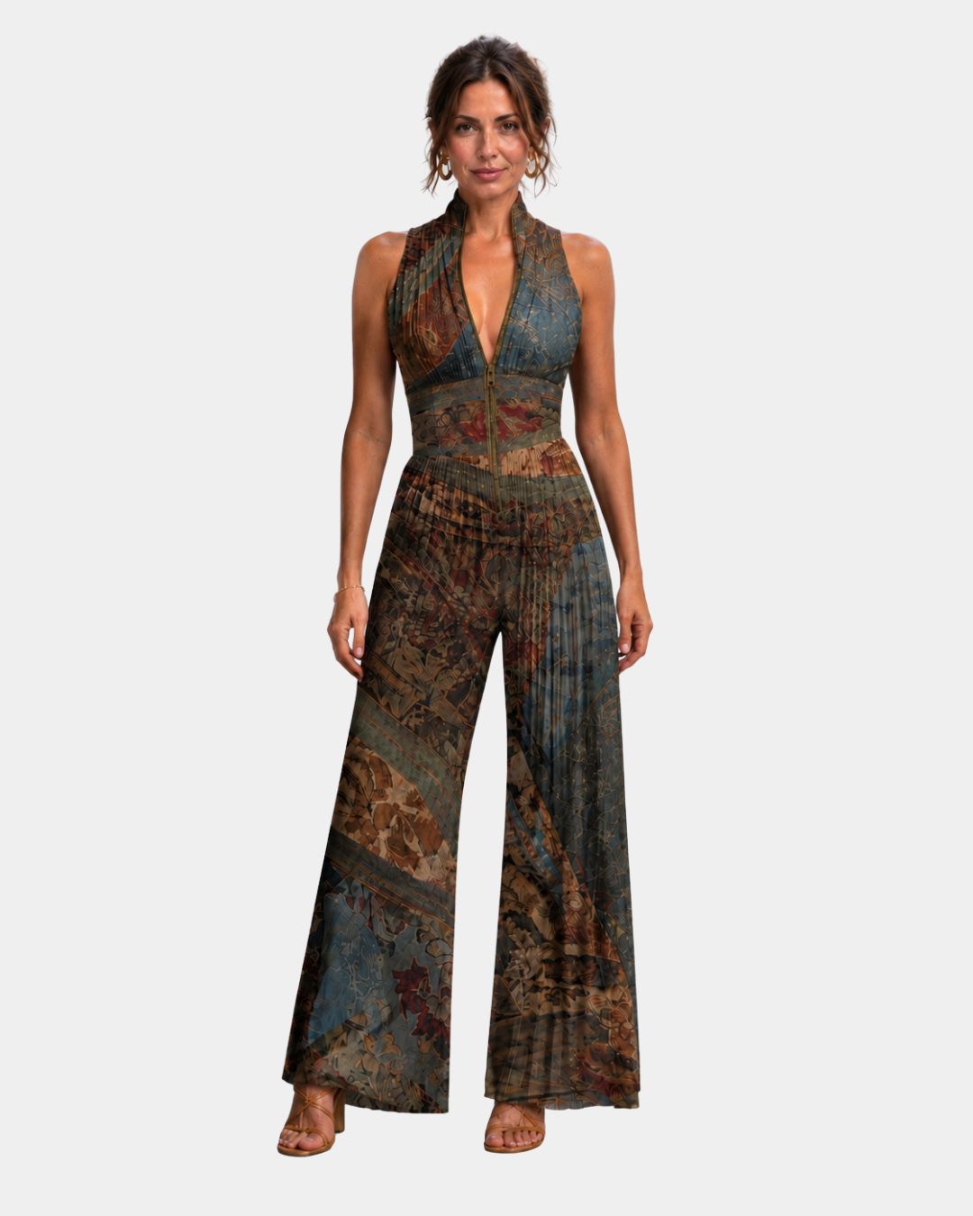 Guénola | Pleated print jumpsuit