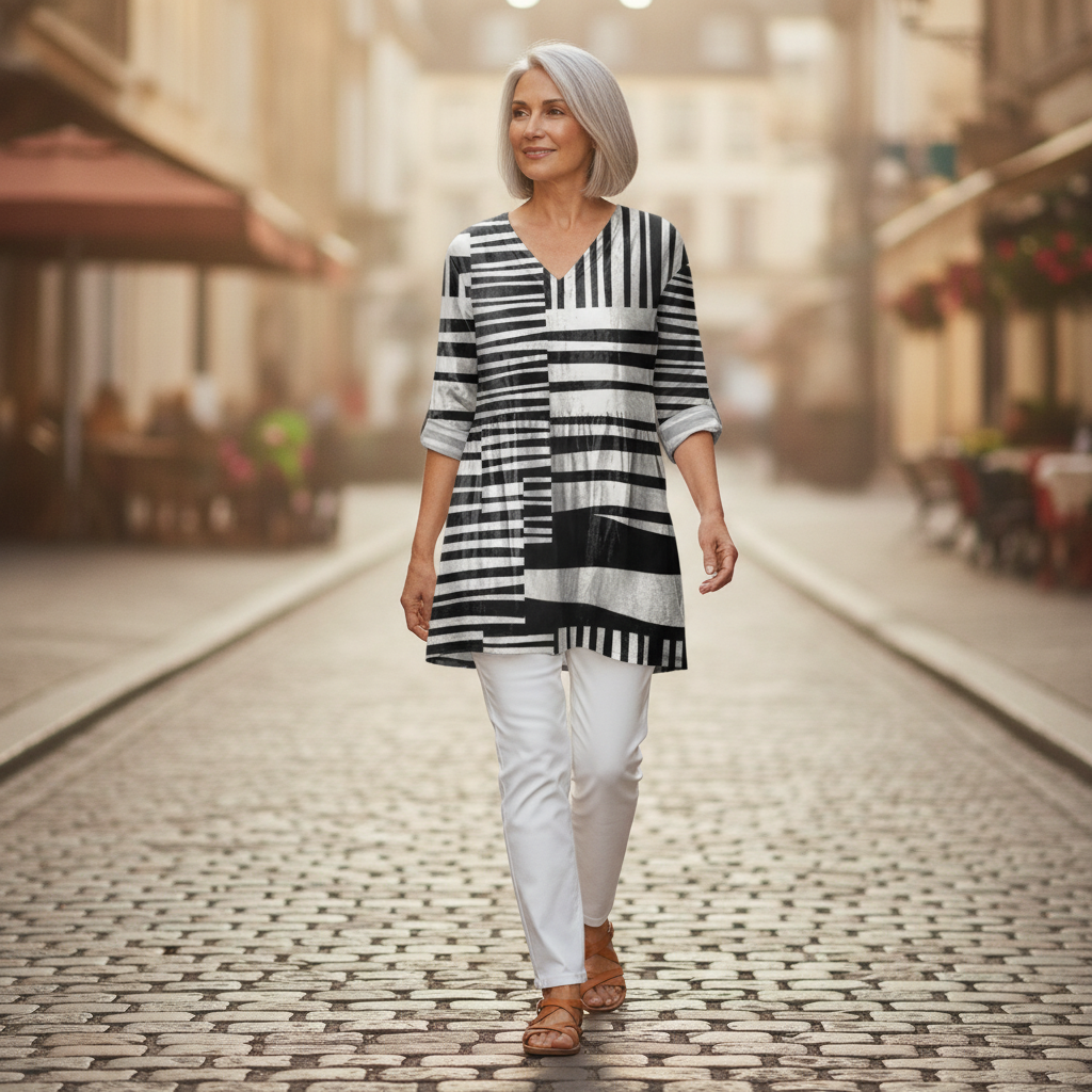 Quinn | Long Printed Blouse
