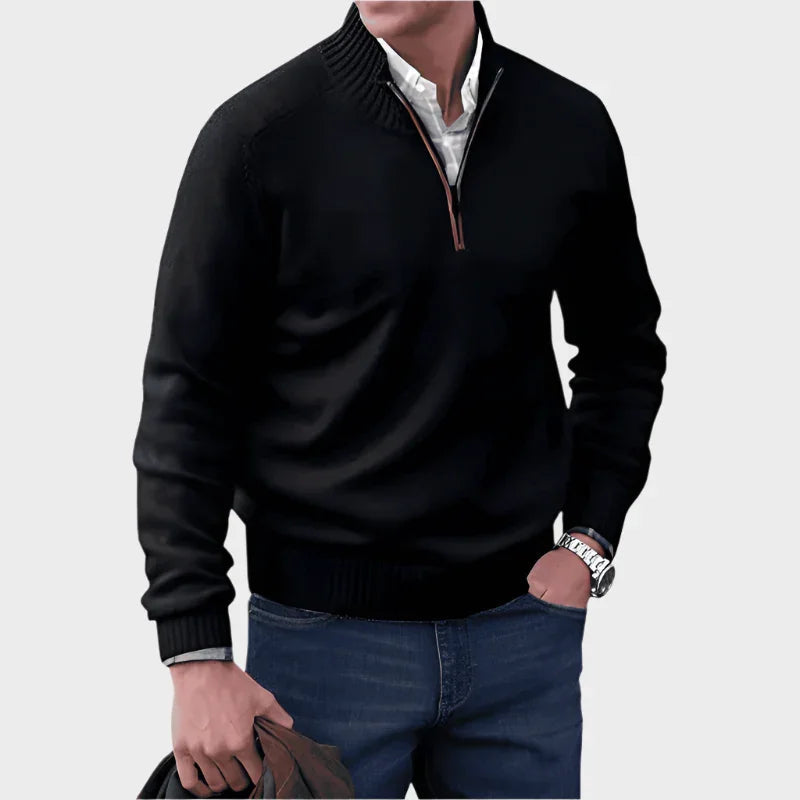 Malik | Elegant Zip-Up Jumper
